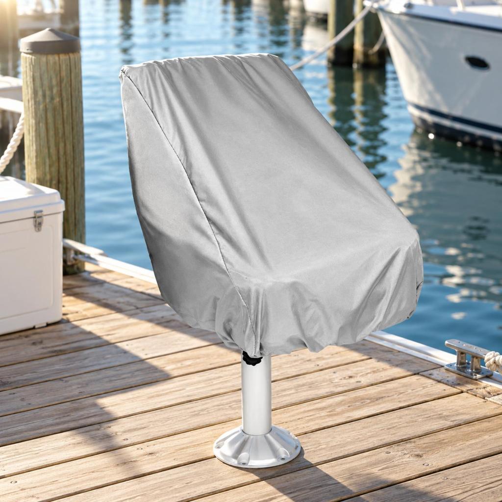 Boat Seat Cover with Elasticized Edge Waterproof WaterResistant for Outdoor Storage