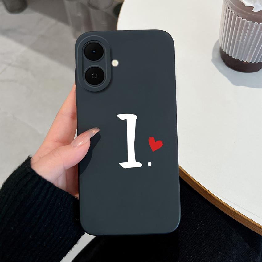 Pink Black Couple Style Phone Cover For Tecno Spark Go 2 3 1 1S Case Simple Letter Housing Soft Silicone Anti Slip Durable Shell