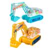 Clear Mechanical Gear Excavator Toy with Colorful LED Lights Music Movable Digging