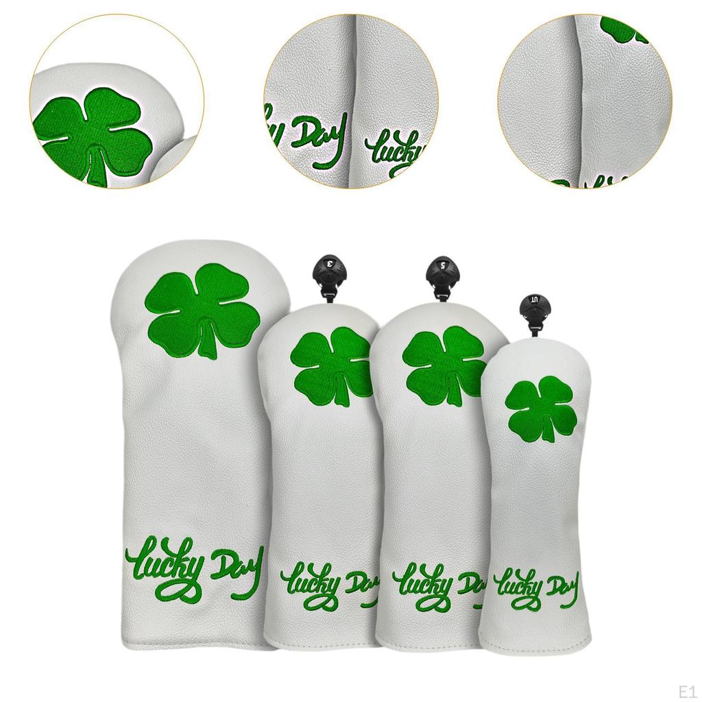 Golf Club Head Cover Accessories Training Supplies, Lightweight Portable Wear Resistant PU Leather