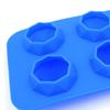 6 Lattices Silicone Ice Cube Mold Diamond Shape Tray for Jelly Candy Chocolate DIY Supplies Dark Blue
