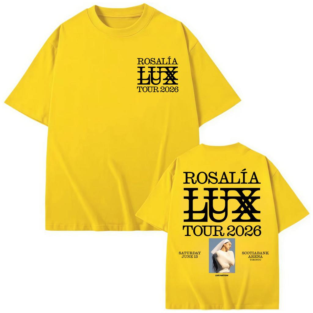Singer Rosalia LUX Tour T Shirts Men Women Clothing High Quality Fashion T-shirts Summer Loose Short Sleeve T-shirt
