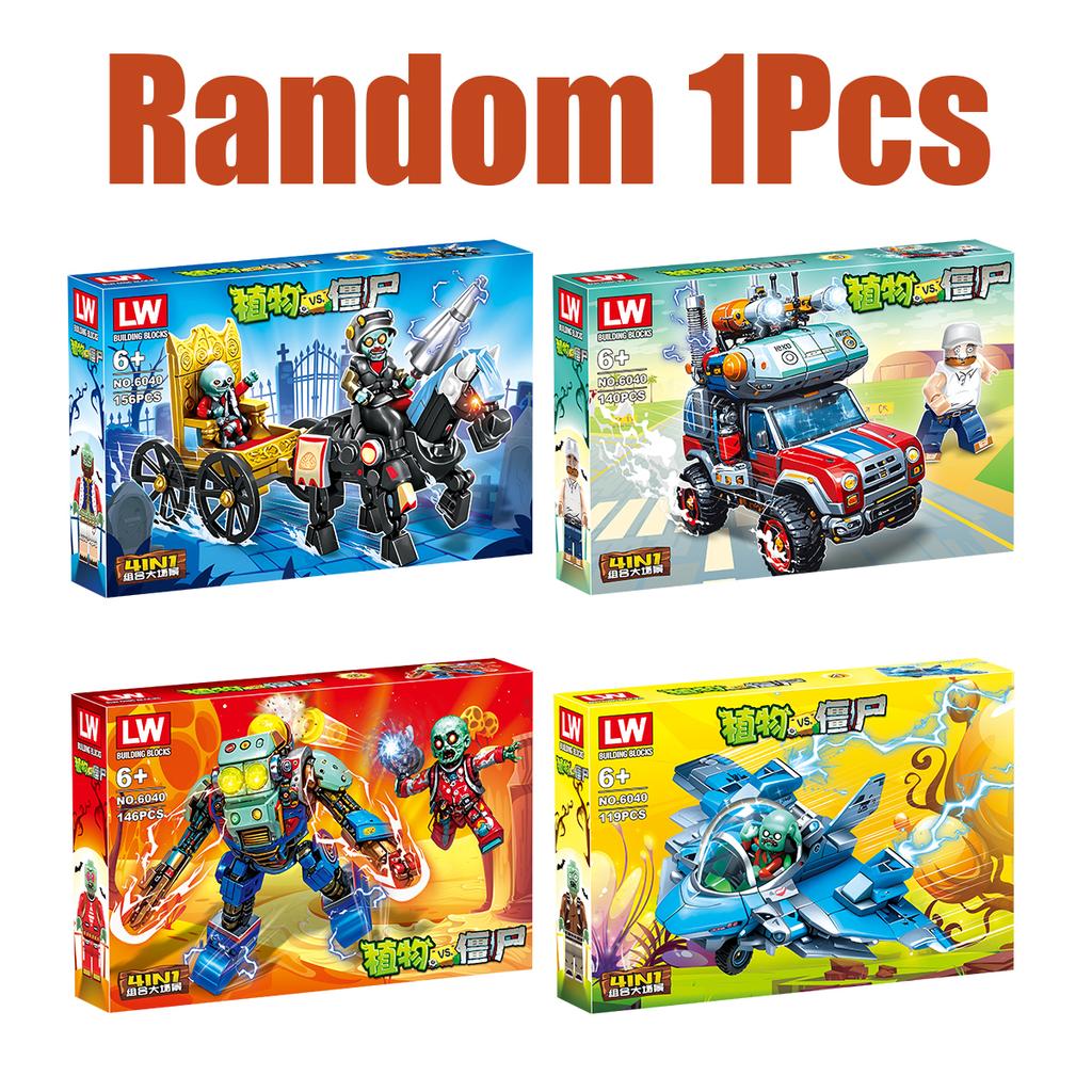 Non-Toxic New Plants Vs Zombies 3 Pvz Toys Building Blocks Full Set Gift For Children Box-Packed Children'S Dolls Action Figure Building Model