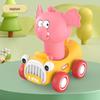 Cross-border Cartoon Animal Toy Car: Rotatable Head, Inertia-Powered, Drop-Resistant for Kids