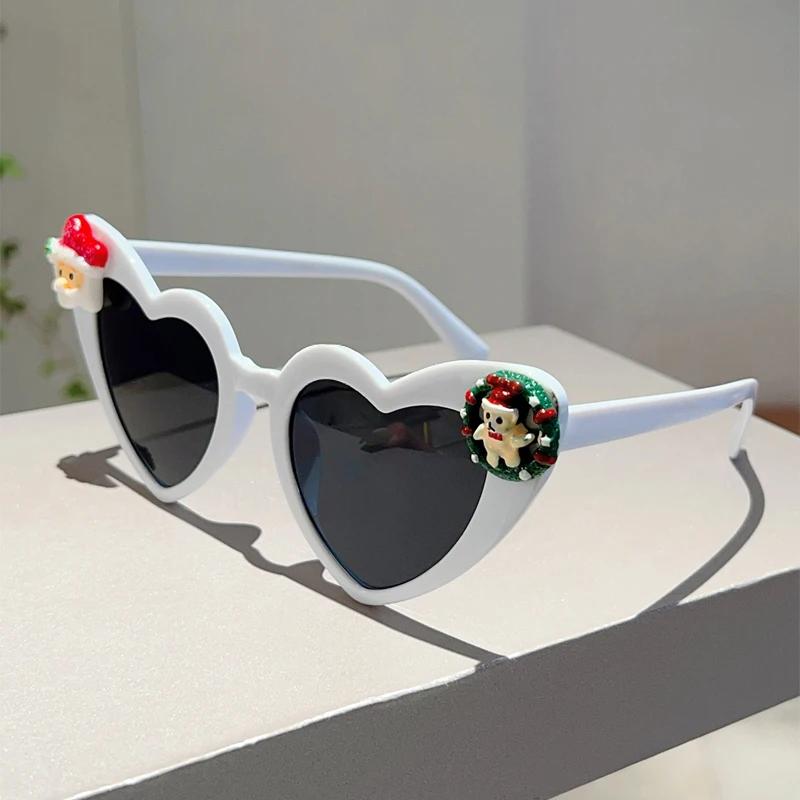 Heart Shaped Sunglasses Women New Cute Christmas Decorative Shades Fashion Original Design Festival Rave Sun Glasses