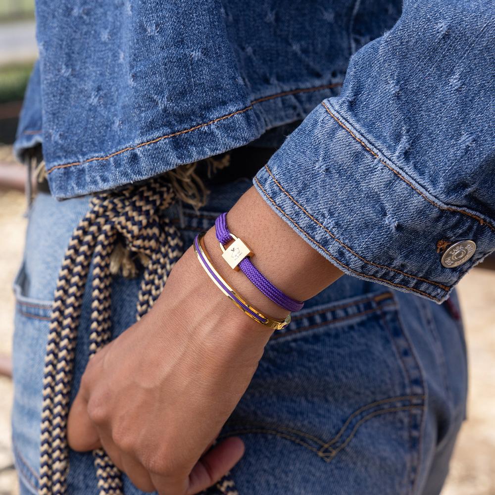 Pig&Hen (Women'S) Billie Bracelet - Royal Purple X Gold