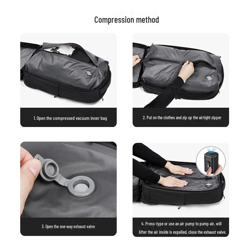 Popular Large Capacity Rolling Duffel Bag: Anti-Theft, Waterproof, Vacuum Compression Travel Suitcase Backpack