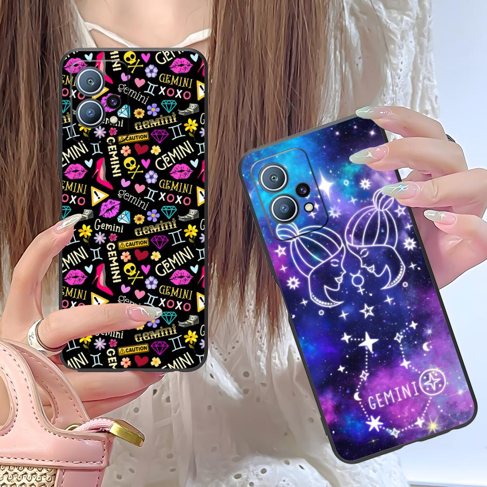 Zodiac Sign Gemini Phone Case for Huawei P60 P50 P40 P30 P20 P10 P9 P8 Pro Lite Plus Soft TPU Shockproof Cover