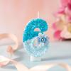 Creative Gradient Blue Digital Birthday Candle Party Dessert Table Ornaments First Celebration Cake Decoration