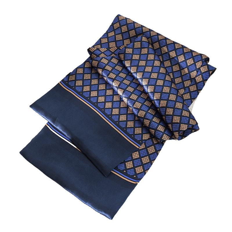 Mulberry silk silk scarf British style pattern men's business scarf Fashion commuter versatile scarf