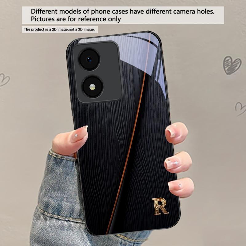 

Elegant letter S M R For Honor X5 Plus X30 X9c Smart X5b X9a X30 Max X50i 30 Pro 50 Pro 70 90 Smart 200 Lite Glass Phone Case Honor 90