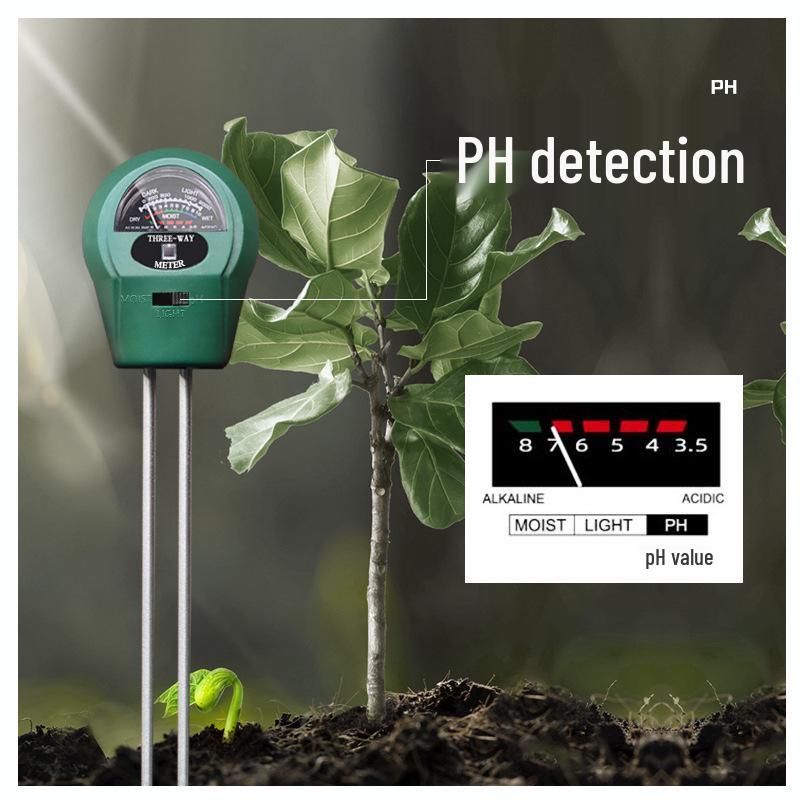 3-in-1 Cross-border Soil Tester: Moisture, pH, and Light Meter with Pointer Display