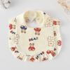 Ruffle Baby Drool Bibs: Pure Cotton Printed Lace Bibs