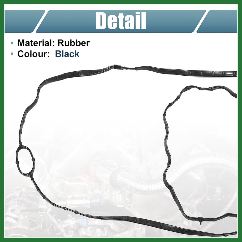 Motoforti 1 Set Valve Cover Gasket 12636177 for Chevrolet Malibu 2016-2022 for GMC Terrain 2018-2022 Rubber Black Long-lasting