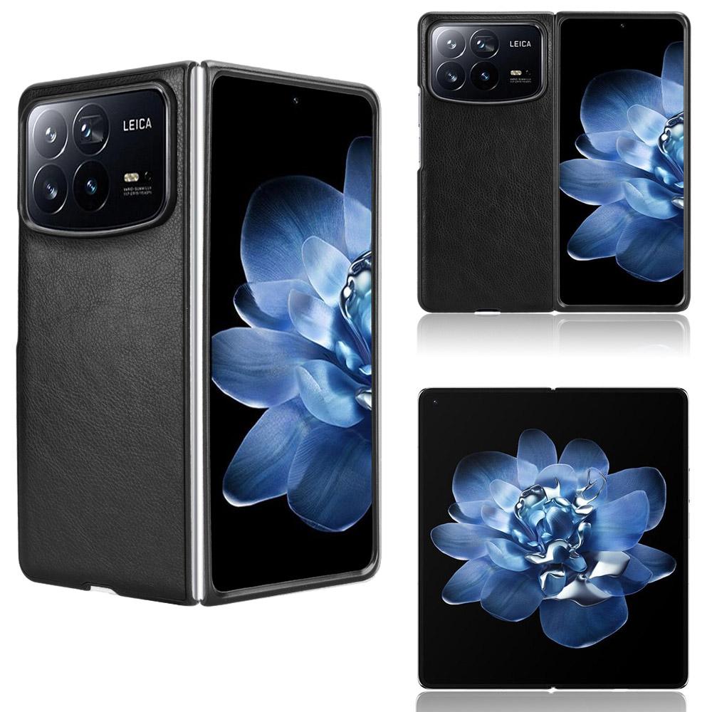 Für Xiaomi Mix Fold 4 5G Hülle Litschi-Textur PU-Leder+PC Handyhülle