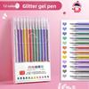 Penna Gel Scintillante Penna Gel Penna Evidenziatore Fluorescente Studente Conto Mano Polvere Scintillante Sabbia Scintillante Penna Neutra Color Perla