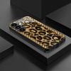 Leopard Pattern Black Glass Phone Case Suitable for Samsung Galaxy S26 S25 S24 S23 S22 S21 S20FE/Ultra/Plus Anti Drop Back Cover