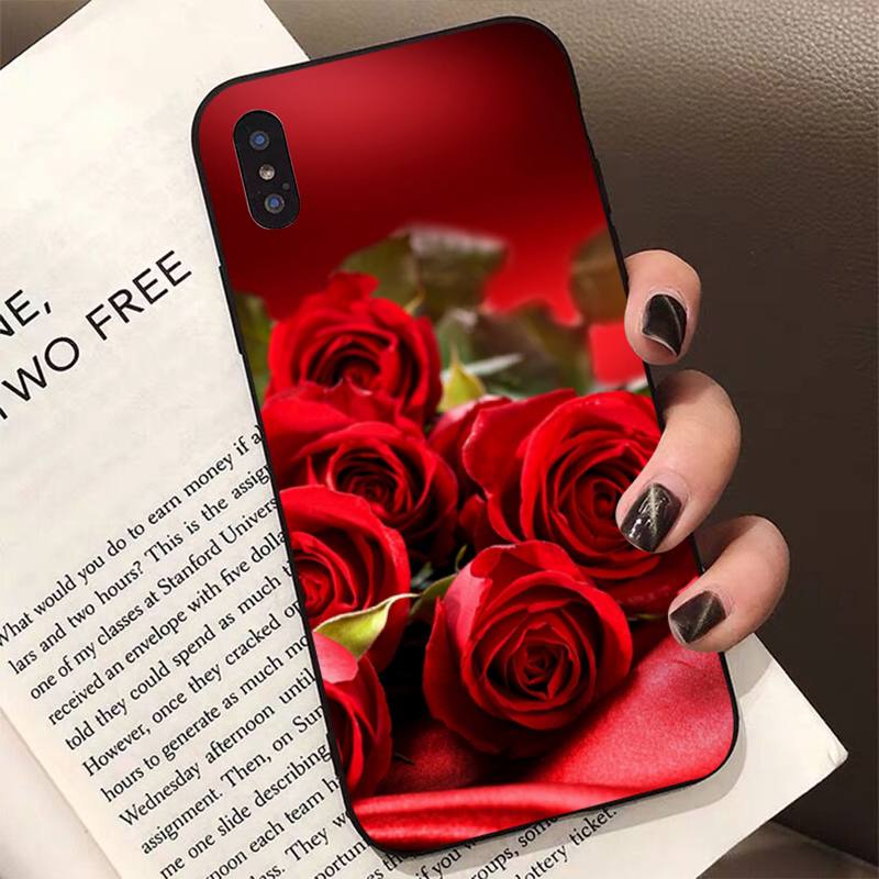 

Красивый чехол для телефона с красными розами для iphone 13 8 7 6 6S Plus X 5S SE 2020 XR 11 12 pro XS MAX iphone XR
