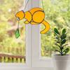 Vomiting Cat Sun Catcher for Windows Funny Vomiting Cat Sun Catcher Handmade Indoor Outdoor Hanging Decoration Gift for Cat Lovers
