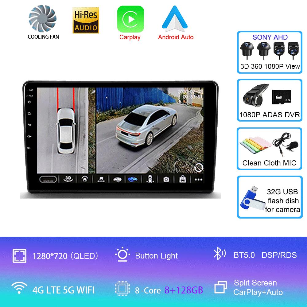 Car Radio Android14 Carplay For Citroen Berlingo For Peugeot Partner 2008 - 2019 Navigation GPS Multimedia Player WiFi BT Stere