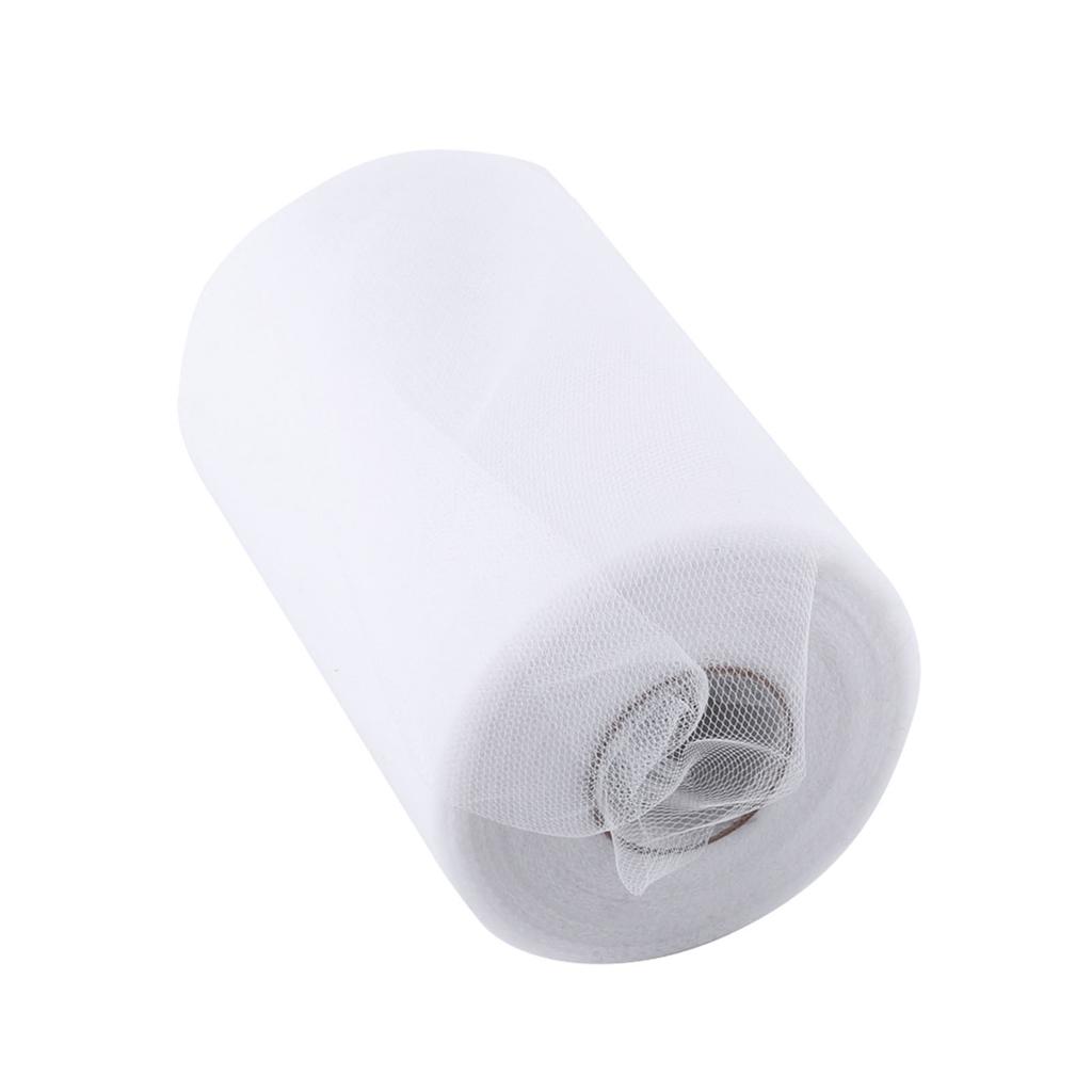 15cm Wide X 100yd Tulle Rolls Spool Soft Craft for Wedding Bridal Festival(White)