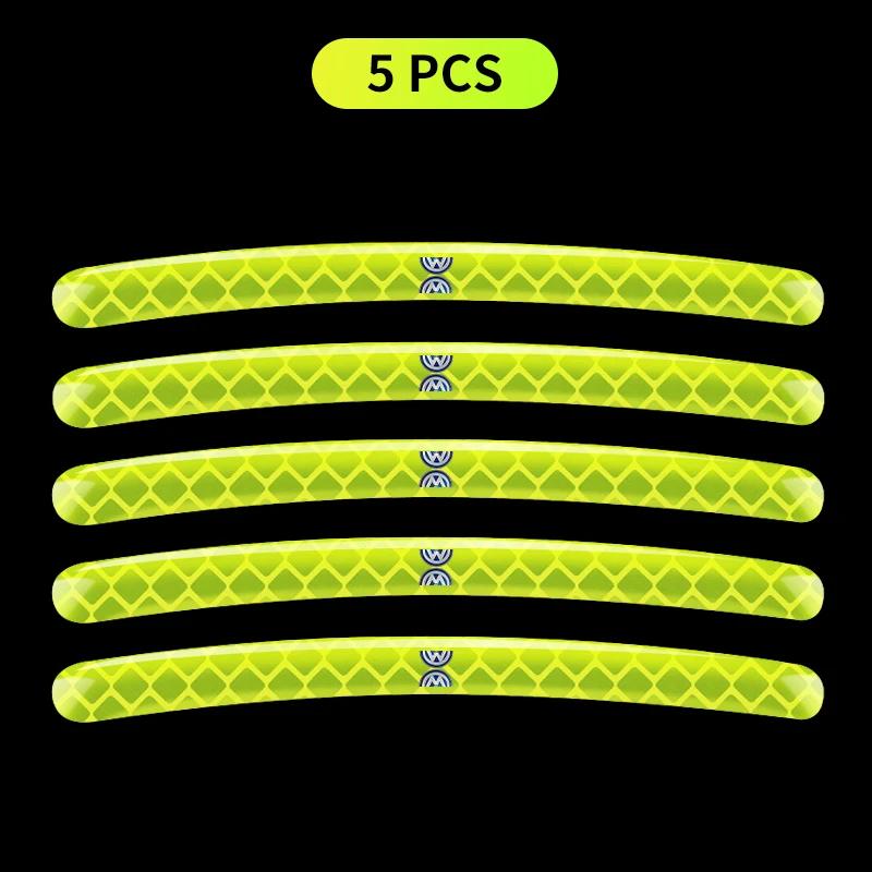 

VW GTI GOLF Car Stickers Car Wheel Luminous Stickers Fluorescent Color Wheel Decoration Stickers For Volkswagen Polo Passat B5 B