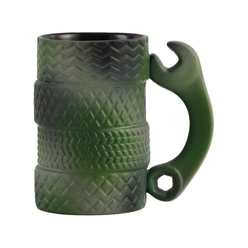 Creative Large Capacity Novelty Ceramic Tire Mug