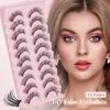 10 Pairs Of Segmented Diy Eyelashes, False Eyelashes, Thick Simulated Curled Eyelashes