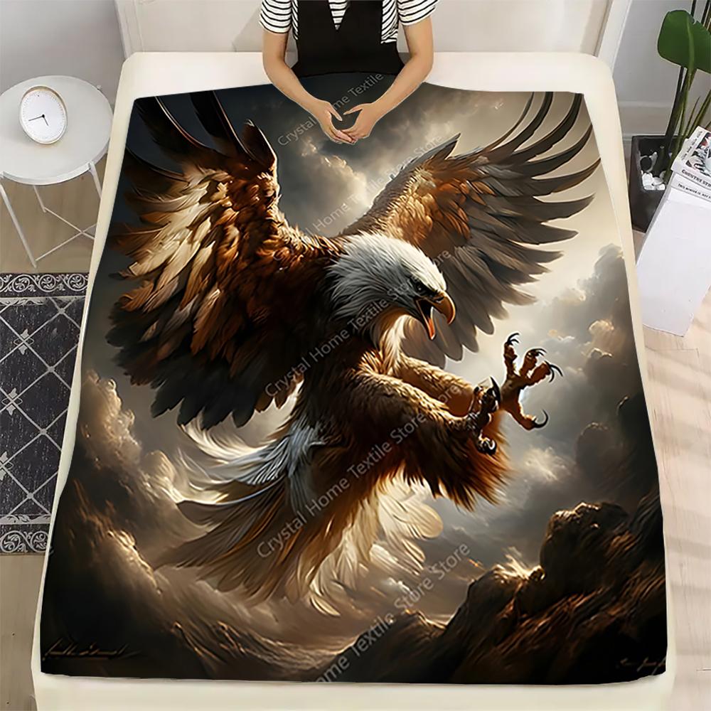 Eagle Design Soft Flannel Blankets,Keep Warm Throw Blanket Comfortable Blanket for Picnic Beds Sofa Home Bedroom Cover Kids Gift
