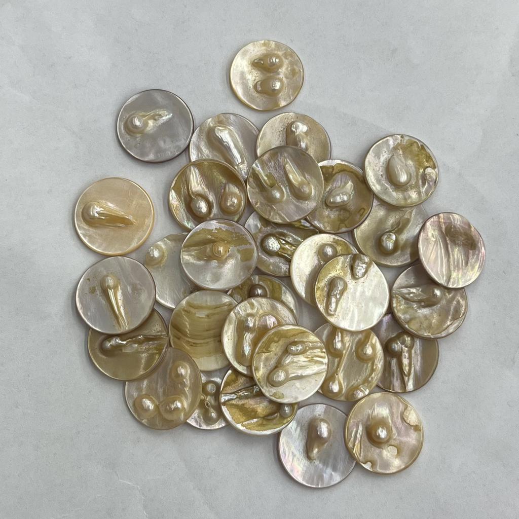 5 szt., Naturalne Muszle Perłowe Koraliki Bez Dziurki, Boho Ręcznie Robione Okrągłe Luźne Koraliki, 20mm, do Akcesoriów Naszyjników DIY, Rzemiosło do Tworzenia Biżuterii