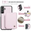 Applicable to Apple Samsung A16 mobile phone case S24FE magnetic suction split card bag brush A55 can be inserted into the card anti-drop leather case