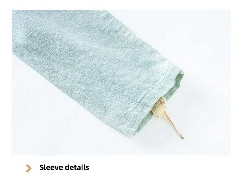 Women's Retro Cotton-Linen Long Sleeve Top - Slim Fit, Stand-Up Collar, Buttoned Shirt for Spring, Summer, and Autumn