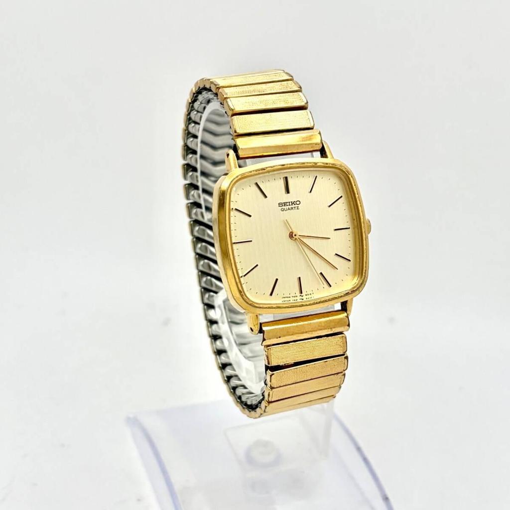 Used [New Battery] SEIKO Men's Watch Gold Square 7431-5250 581673