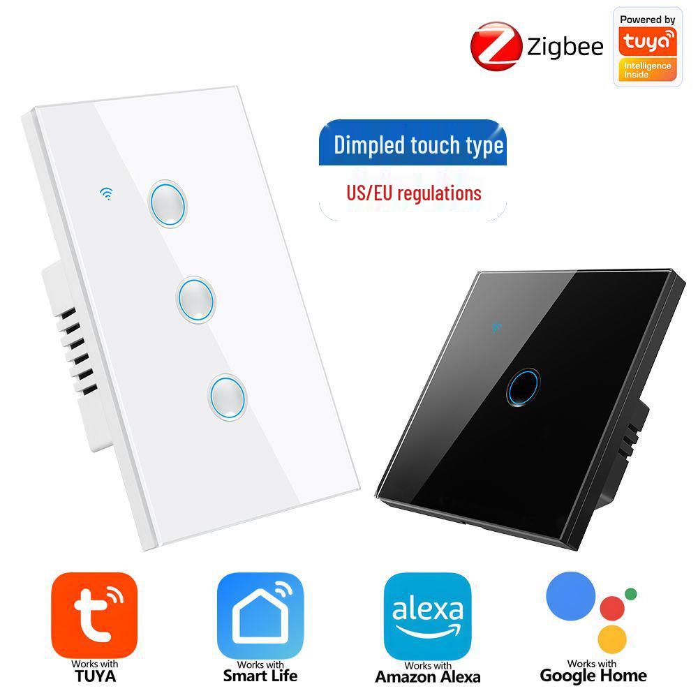 

Alexa & Zigbee-Enabled EU/US Touch Wall Smart Switch DS-10B1ZN-1 (Black, One-way)