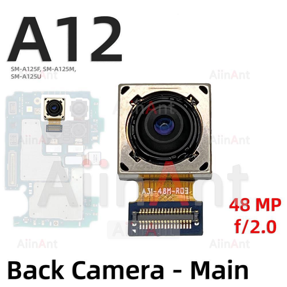 Back Front Small Macro Depth Wide Main Rear Camera Flex Cable For Samsung Galaxy A12 A11 A115F A125F Phone Parts