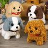 Electronic Walking Stuffed Dog Toy, Realistic Interactive Puppy Robot Pet Dog, Walking, Barking,Wagging Tail & Talking