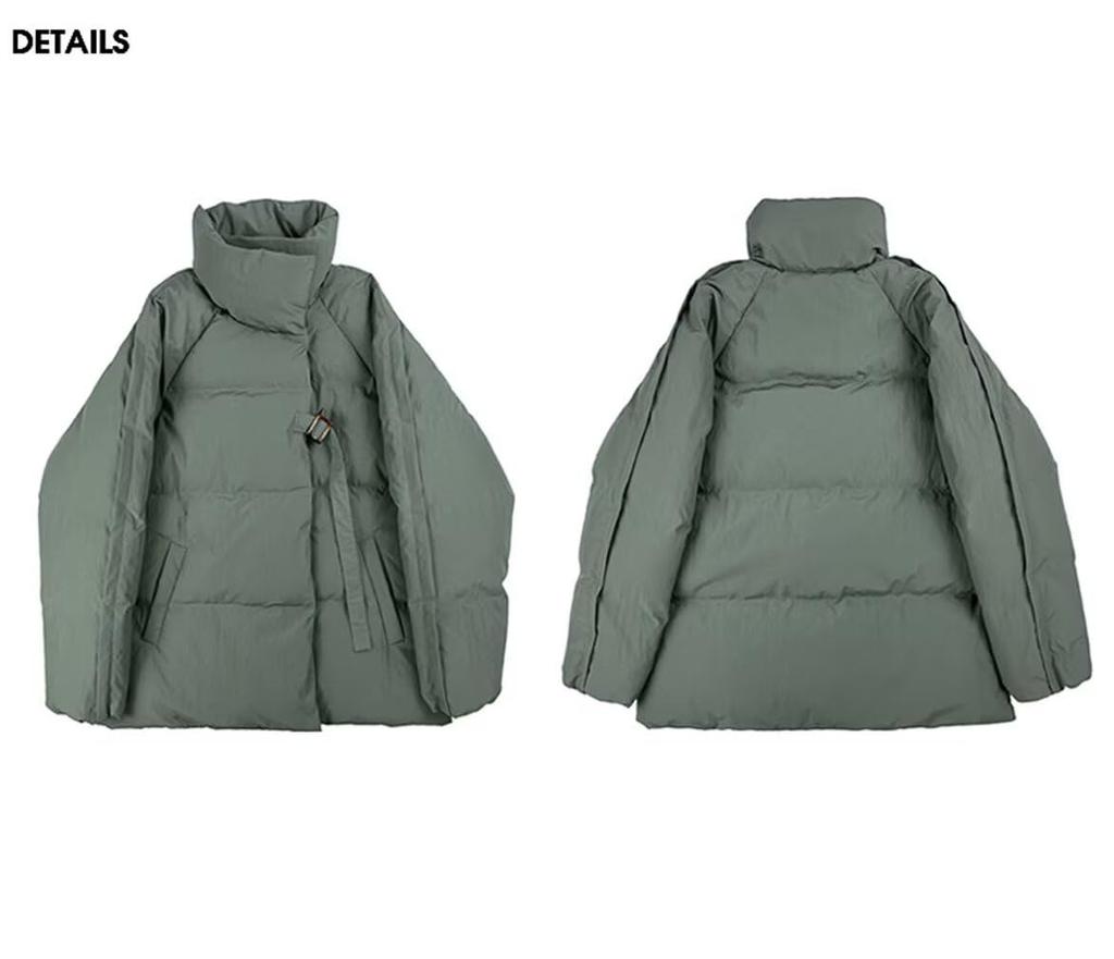 Vasarhely Down Padded Loose Short Outerwear for Autumn and Perfect for Commuting to Work or School Women's Coat, Jacket, Fit, Fold-Over Collar,