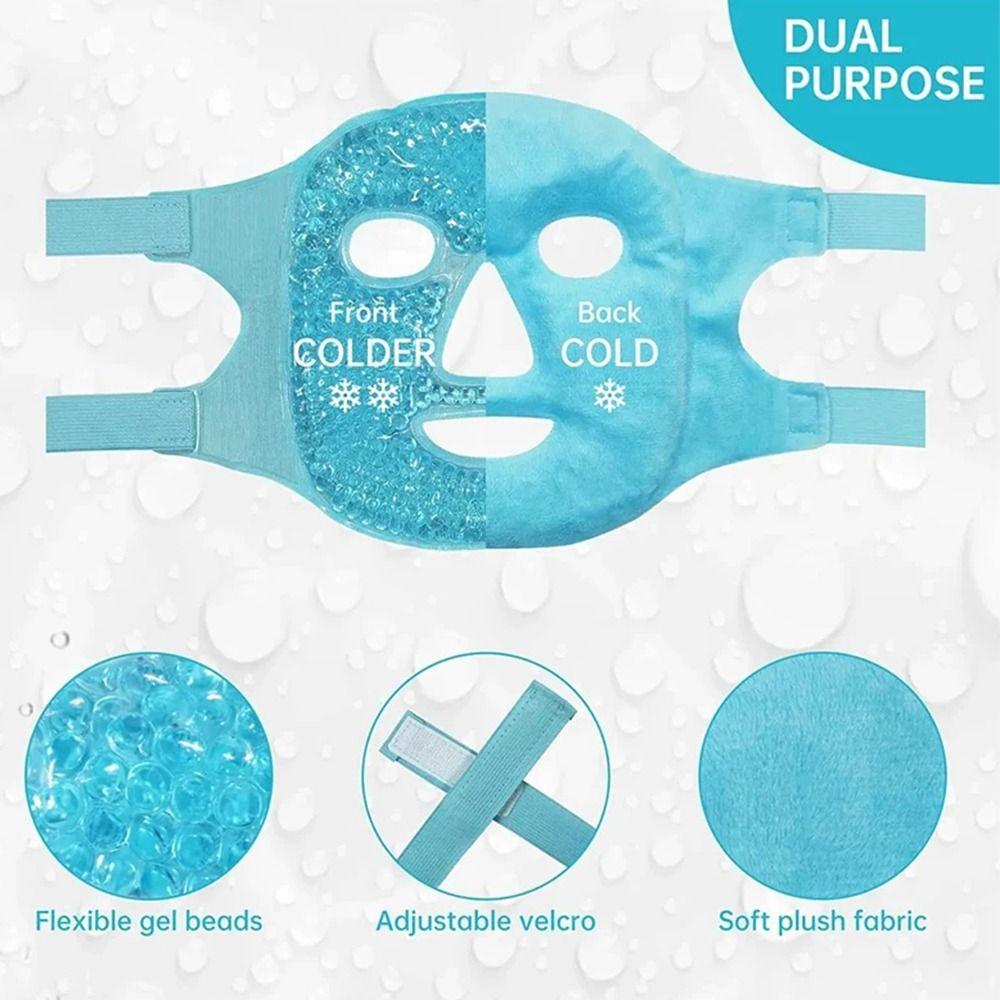 Cooling Massager Cooling Sleep Mask with Gel Ice Beads Gel Beads Eye Mask  Face Skin Care