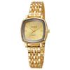 Fashion Light Luxury Square Dial Alloy Strap Roman Numerals Women's Quartz Watch Gemstone Bracelet Set of 2 for Holiday Gifts