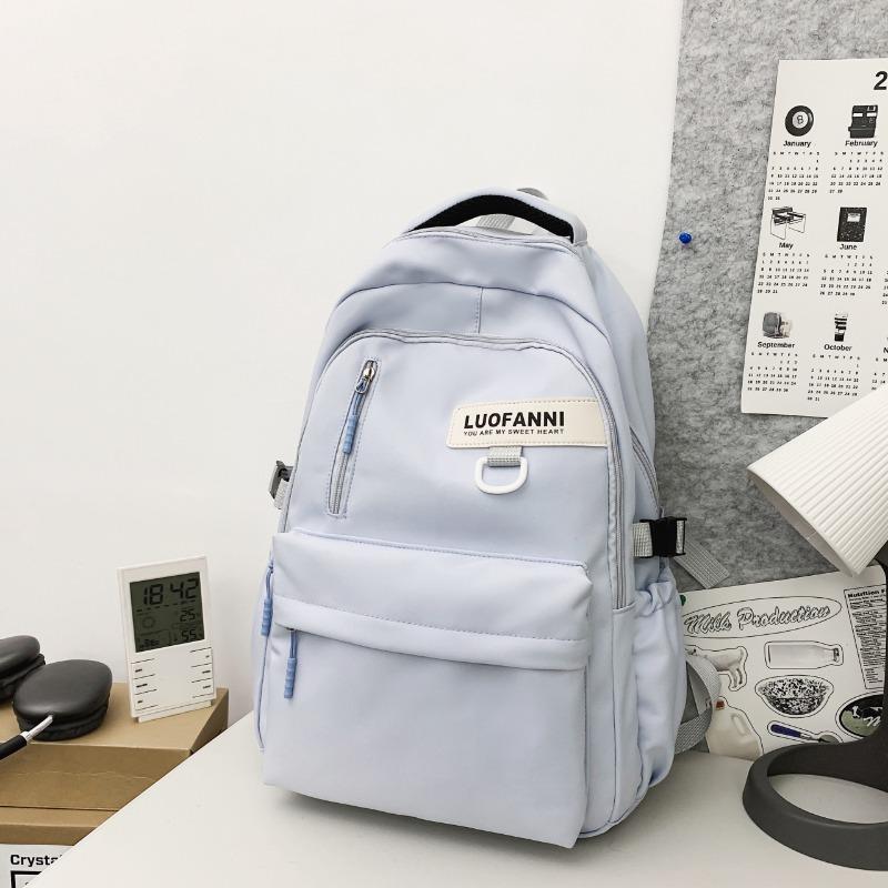 Simple schoolbag, boys, college students, high school students, large-capacity girls, backpack, college style, Korean version, couple backpack.