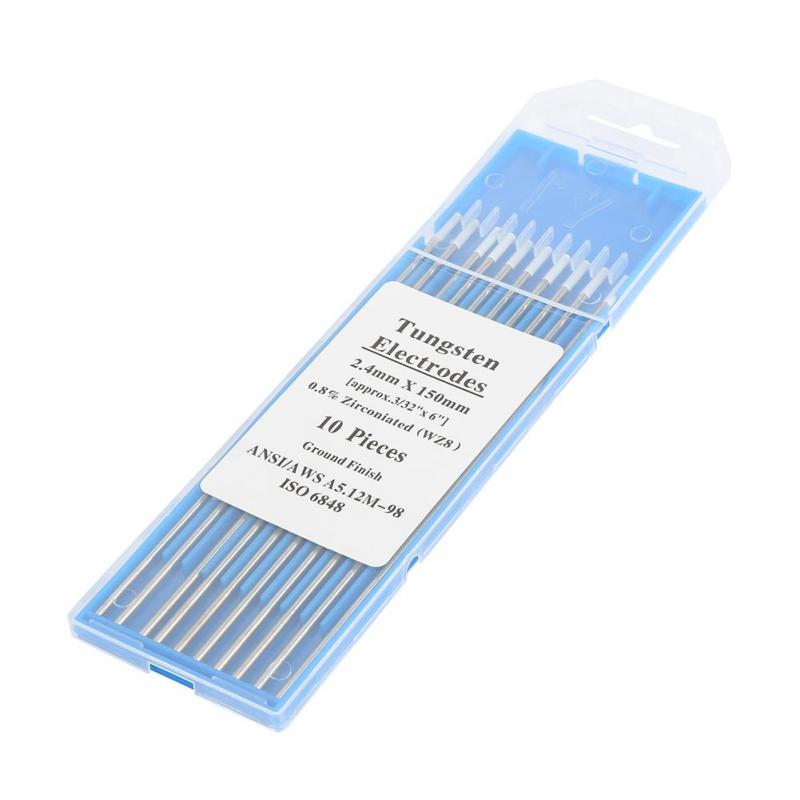 Green Tip Pure Tungsten Electrode 2.4mm X 150mm 3//32/" X 6/" TIG Electrode 10PK