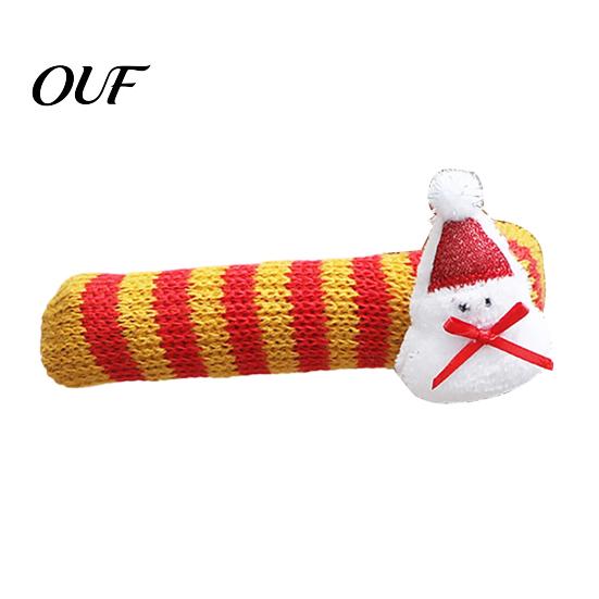 Christmas Party Home Decor Knitted Doorknob Covers, Santa Reindeer Decor, Anti?Slip Protector Sleeves, Door Holiday Decoration Supplies Handle