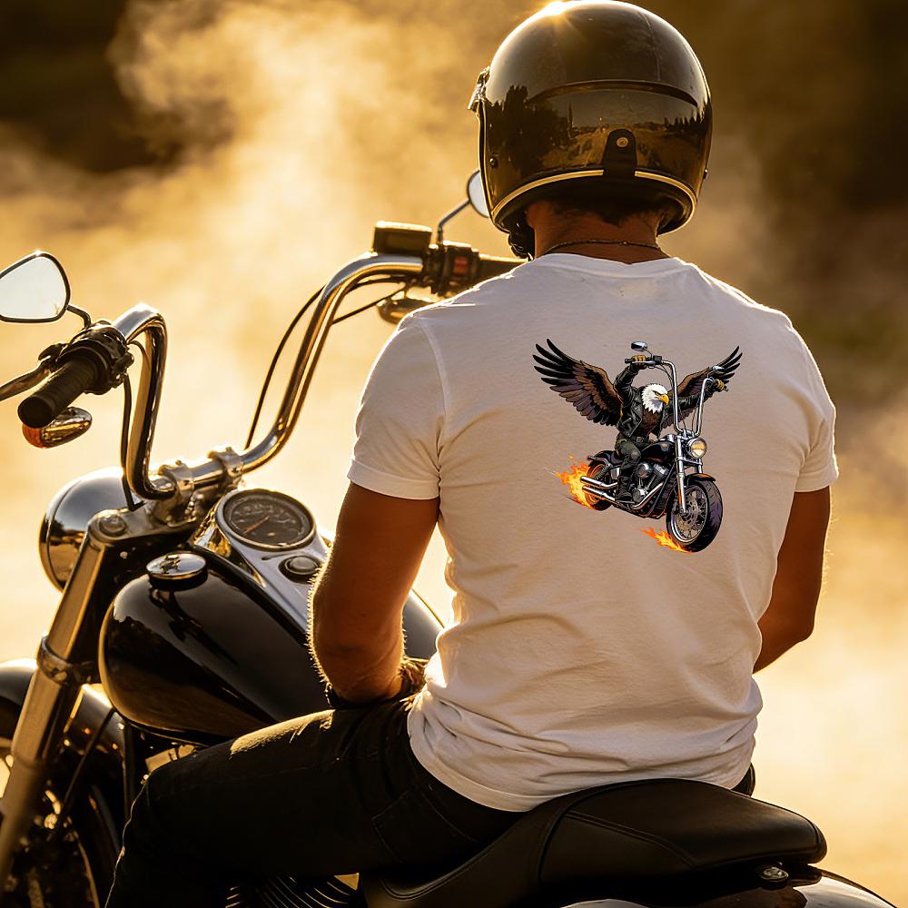 8Pcs 8 Styles Plastic Heat Transfer Film Logo Stickers Set for DIY T-Shirt Eagle 77~200x65~220mm 1pc/style
