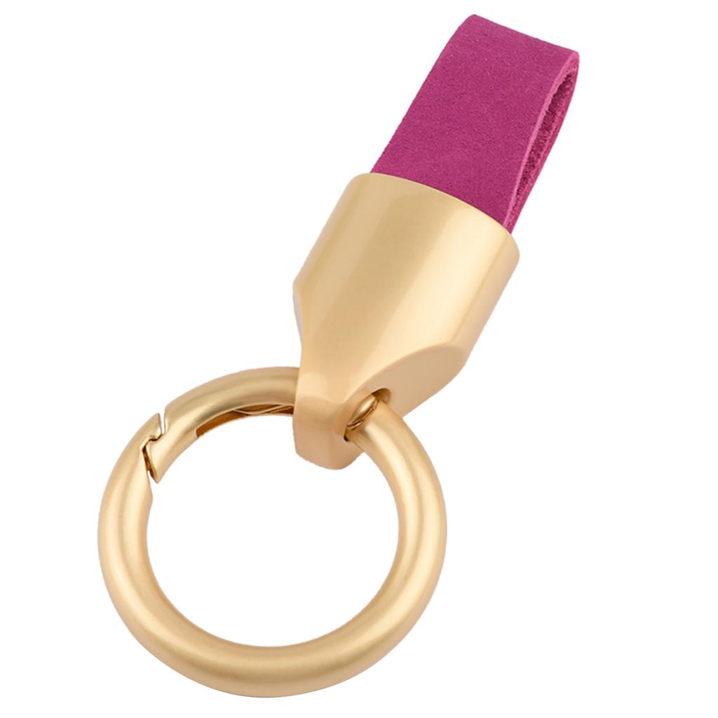 Fashion Leather Keychain Metal Key Chain Rings Car Keyring Holder Bag Charm Gift for Women Men Antilost Buckle Accessory