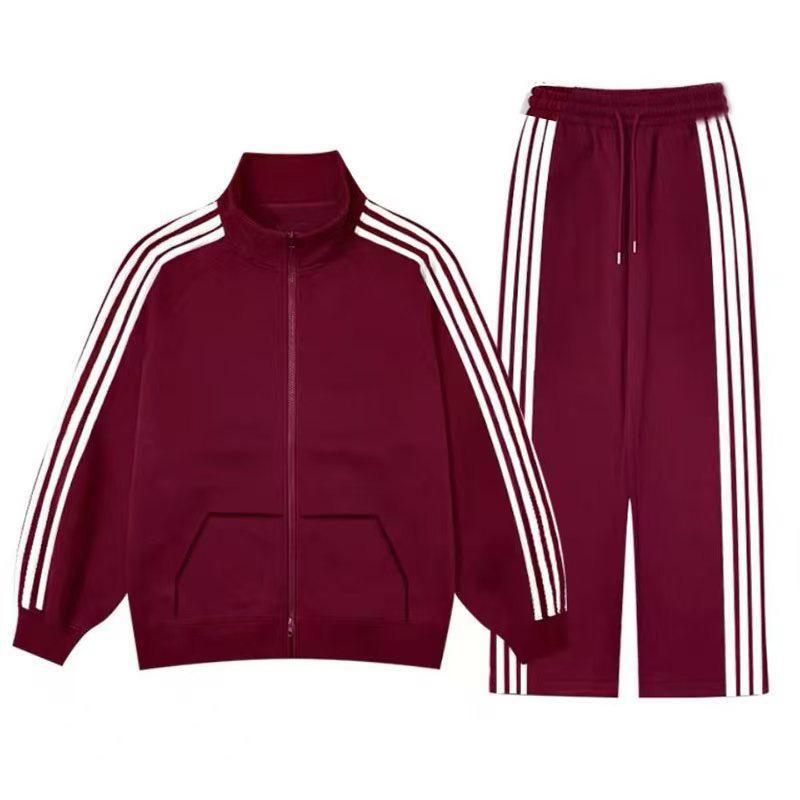 Men's Youth Stand-up Collar Sports Casual Set - Spring/Autumn Dance Team Uniform