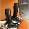 Long Tube Boots Women 2025 Autumn\Winter New Style Thick Sole Thick Heel Fashionable and Slimming Knight Boots platform shoes