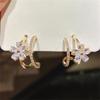 Flower U Shaped Earrings With Versatile Temperament, Women's Earrings And Earrings