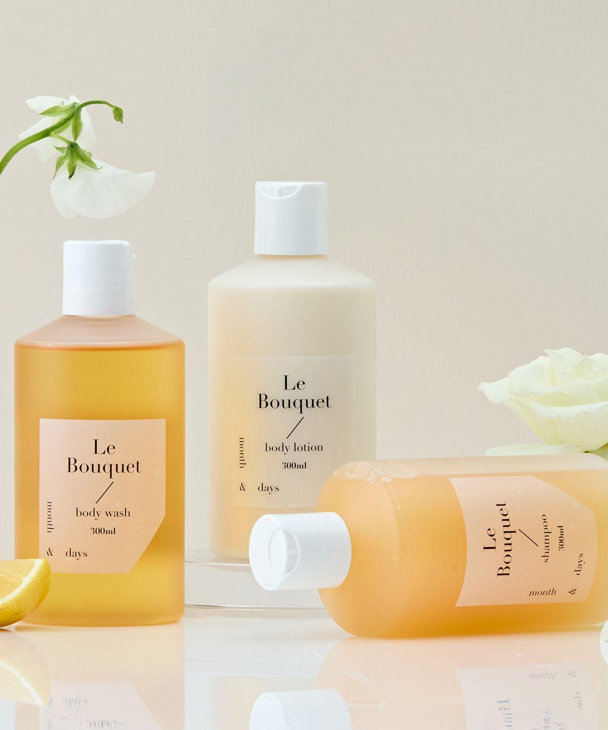[3SET] Perfume Care Le Bouquet Floral Scent 300ml (Shampoo 300ml + Body Wash 300ml + Body Lotion 300ml)