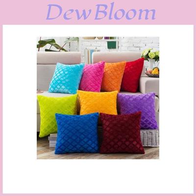 Funda de cojín decorativa de terciopelo suave con estampado de cuadros y cuadrícula de colores vivos y vibrantes
