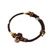 Wenchang Knot Red String Bracelet with Koi and Gold Beads - Unisex Hand-Woven Accessory for Students